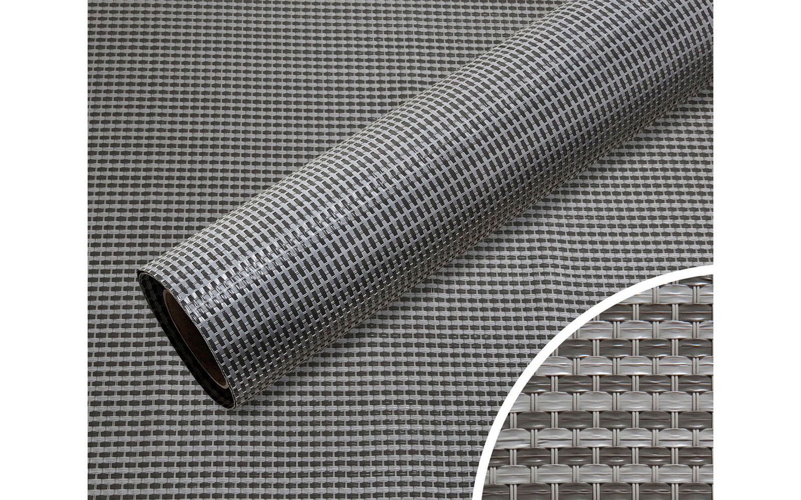 Rotolo di rete zanzariera grigia in fibre di plastica