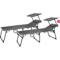 Chaises longues tripode set de 2 pi&egrave;ces anthrazit Slimline Berger