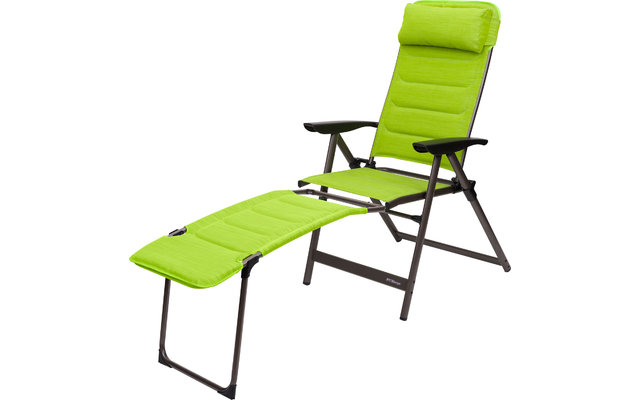 Set sedia pieghevole e poggiagambe Berger Slimline verde