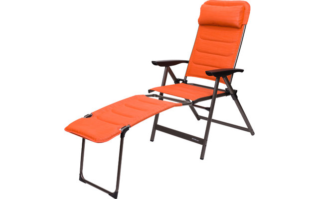 Set sedia pieghevole e poggiagambe Berger Slimline arancione