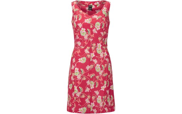 Rotes ärmelloses Kleid mit Blumenmuster