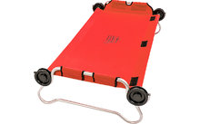 Catre individual Disc-O-Bed Kid-O-Bed de marco redondo sin bolsillo lateral, rojo