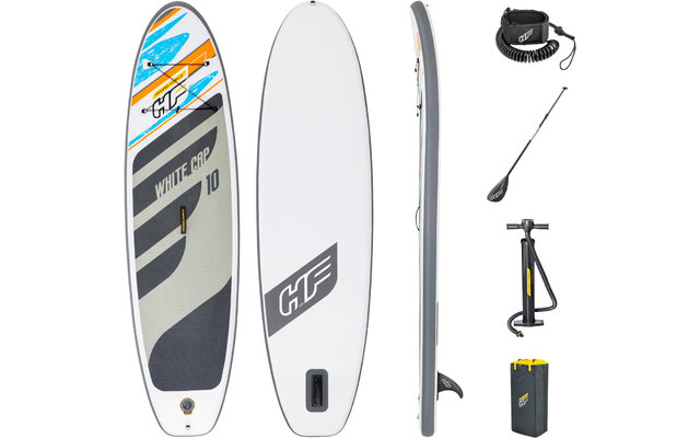 Bestway White Cap SUP gonfiabile Stand-Up Paddling Board incl. Pagaia e pompa d'aria