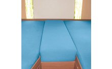 Fitted sheet set rear bed 3-piece steel blue