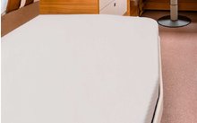 Spannbettlaken für französische Betten silber