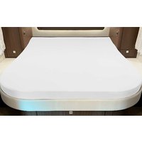 Sábana bajera para cama de matrimonio con redondeo o esquina plateada