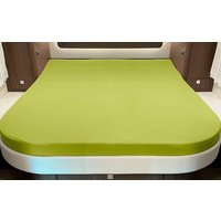 Sábana bajera para cama de matrimonio con redondeo o esquina verde manzana