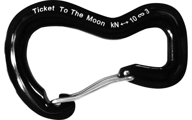 Biglietto per la luna in alluminio 10kN moschettone in alluminio 2 pezzi