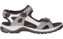 Grauer und schwarzer sportlicher Sandale mit weißen Akzenten