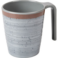 Bo-Camp Melamin Henkelbecher 400 ml Set 4 Stück grau / braun