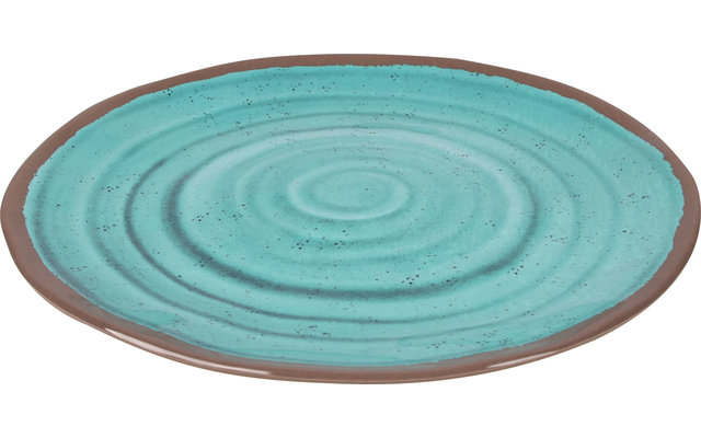 Bo-Camp Melamine Plate Set 4 pieces blue / brown