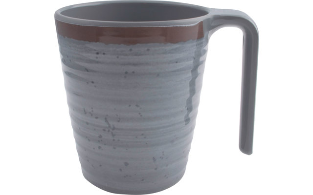 Bo-Camp melamine mug set 4 pieces grey / brown