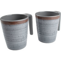 Bo-Camp Halo Cups Made of BPA-Free Melamine, Set of 4, 400 ml, Gray