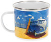 VW Collection T1 Bulli Emaille Tasse 500 ml Beachlife