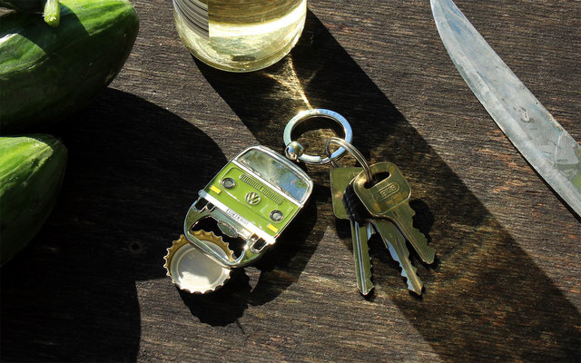 VW Collection T2 Bulli keychain with bottle opener green
