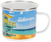 VW Collection T1 Bulli Emaille Tasse 500 ml Beachlife