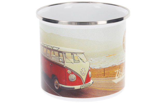 VW Collection T1 Bulli Emaille Tasse 500 ml Highway 1
