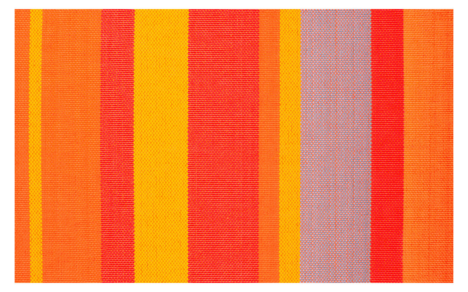 Bild mit vertikalen Streifen in Orange, Rot, Gelb und Lila