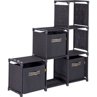 Commode avec 3 boîtes de rangement Industrial Zwart Bo-Camp