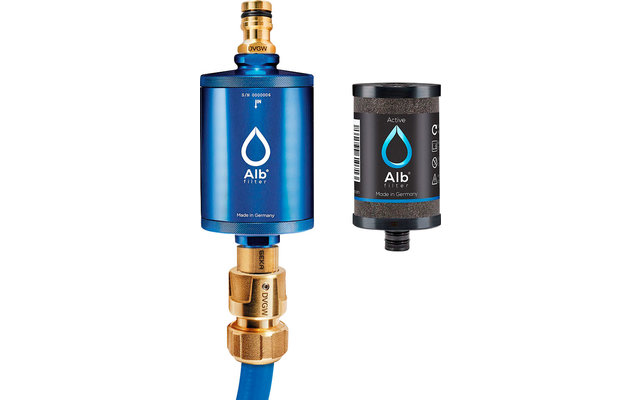 Alb filter MOBIL actief drinkwaterfilter - Met GEKA aansluiting - blauw