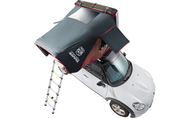 tenda a tetto iKamper Skycamp Mini Rocky Black con guscio rigido in fibra di vetro opaco