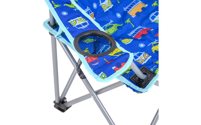 Chaise de camping pour enfants VW Collection T1 Bulli bleue