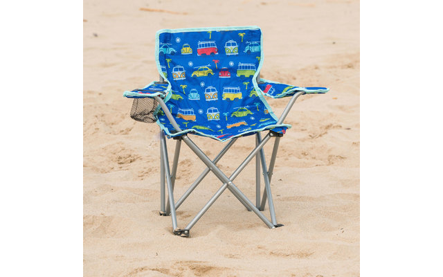 Chaise de camping pour enfants VW Collection T1 Bulli bleue