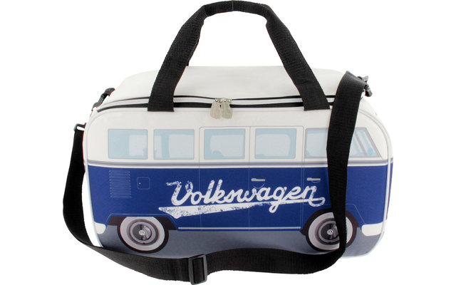 VW Collection Cooler Bag 25 Litre in T1 VW camper Format White / Blue