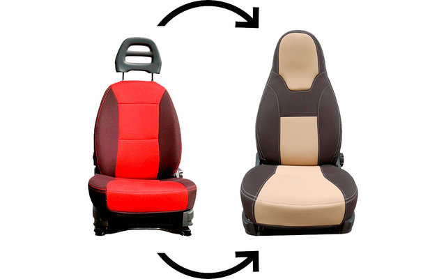 Seat covers Montecarlo 2 pieces Fiat Ducato, Citroën Jumper, Peugeot Boxer My. 2006 - 2020