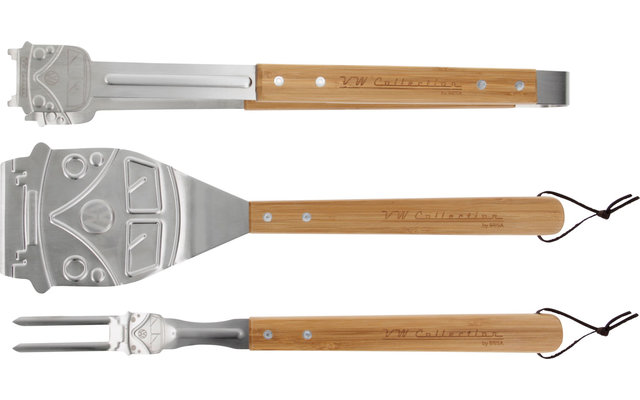 VW T1 grill cutlery bamboo / stainless steel incl. carrying bag