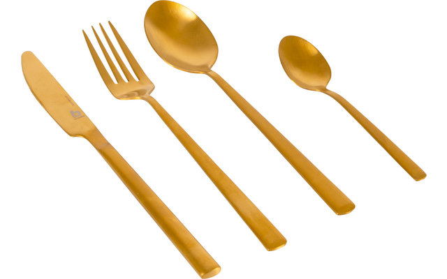 Bo-Camp Industrial Stainless Steel Cutlery Set 16 pcs. Gold
