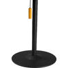 Zwarte standaard met ronde voet en oranje knop