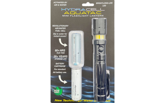 HydraCell AquaTac LED Taschenlampe mit wasseraktivierter Energiezelle