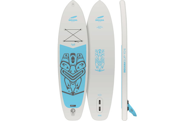 Indiana 10'6 Family Pack Stand Up Paddling Board gonflable avec pagaie et pompe à air Gris
