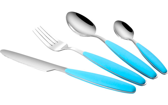  Gimex stainless steel cutlery set 4 pieces Rainbow blue