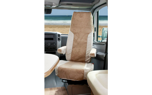 Hindermann Funda de asiento universal para el asiento del conductor/pasajero 1 pieza Mercedes Sprinter My. 2007 - 2014 Beige