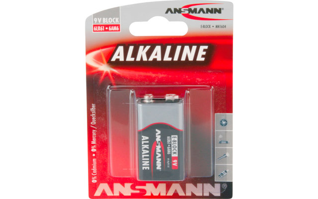Pila alcalina Ansmann 6LR61 E Block 9 V