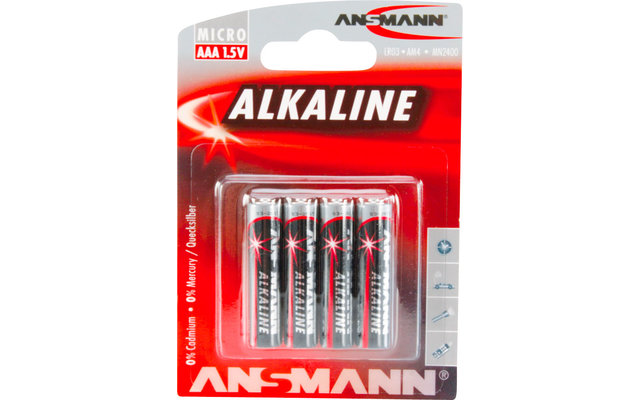 Juego de 4 pilas micro AAA alcalinas Ansmann de 1,5 V