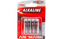 Ansmann Piles alcalines Micro AAA 1,5 V, lot de 4