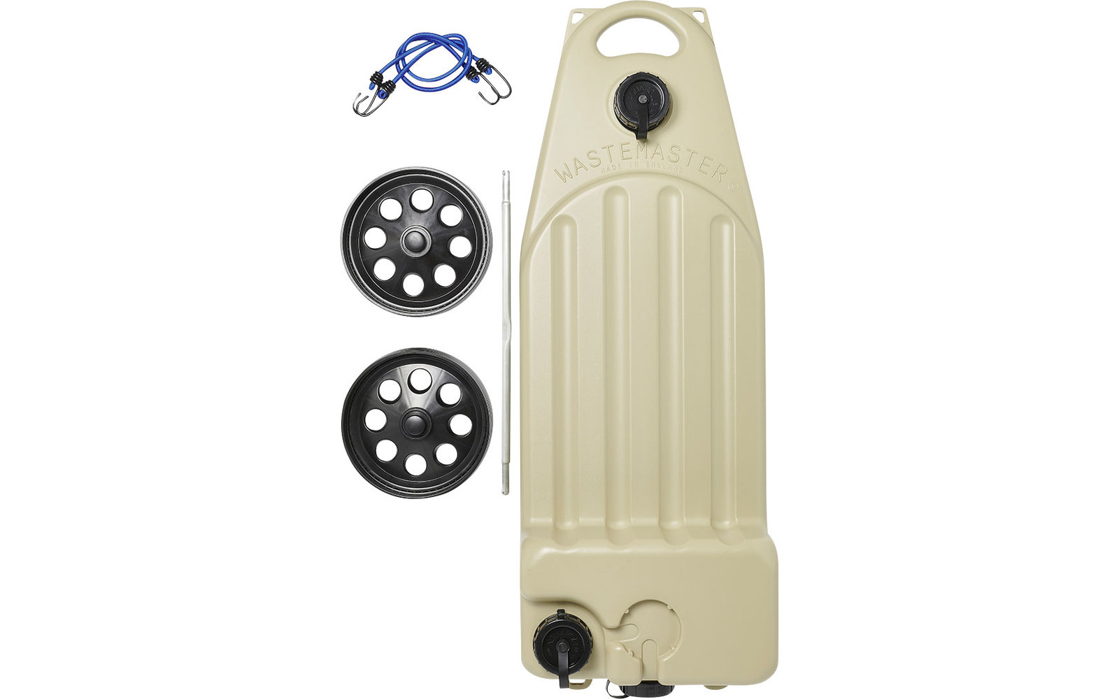 Beige filmprojektor mit zwei schwarzen Filmrollen auf weißem Hintergrund