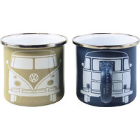 Juego de 2 tazas esmaltadas 310 ml azul/gris bus T1 Collection VW