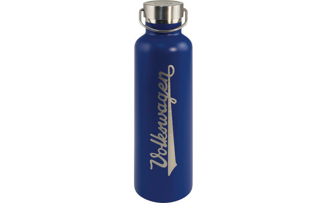 VW collectie roestvrij staal thermo drinkfles 375 ml blauw