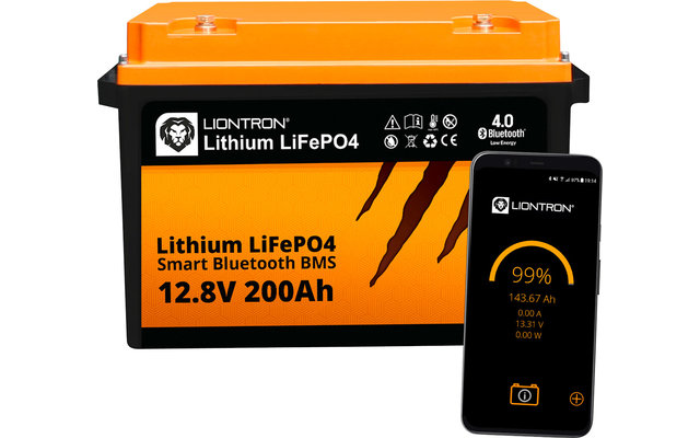 Liontron LiFePO4 LX Arctic Smart Bluetooth BMS Lithium-Batterie 12,8 V / 200 Ah