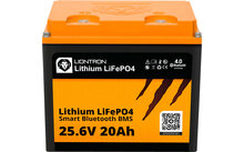 Liontron LiFePO4 Smart Bluetooth BMS Pile au lithium 25,6 V