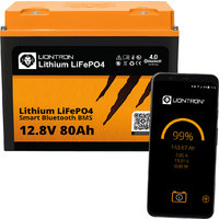 Liontron LiFePO4 Smart Bluetooth BMS Lithium-Batterie 12 V / 80 Ah