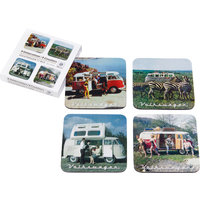 Juego de 4 posavasos motivo paisajes T1 Bus VW Collection