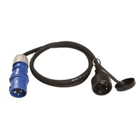 Cable adaptador CEE clavija de 3 polos con protección contra salpicaduras en enchufe Schuko 1,5 m Weingärtner Kabel