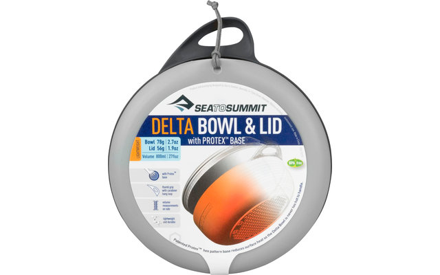 Sea to Summit Delta Bowl con tapa gris 0,8 litros