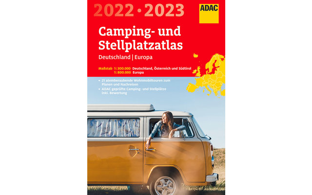 Atlas ADAC des campings et des emplacements Allemagne et Europe 2021 / 2022