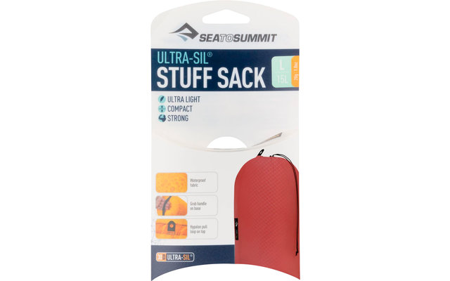 Sea to Summit Ultra-Sil Stuff Sack Packsack 15 Liter rot